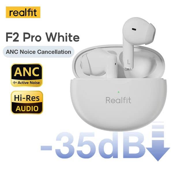 Realfit F2 Pro Bluetooth Earphones ANC Active Noice Cancellation 0