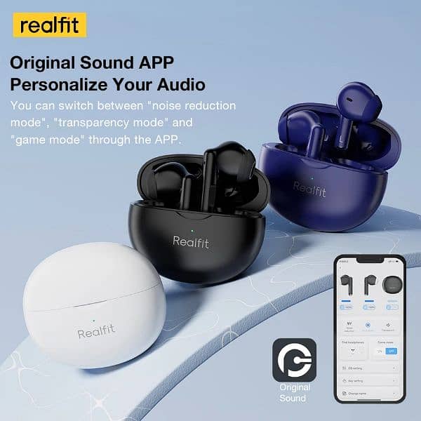 Realfit F2 Pro Bluetooth Earphones ANC Active Noice Cancellation 2