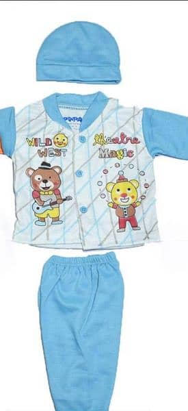 3 Pcs New Born Baby Boy Suits Pack Of 3 cash On delivery 1