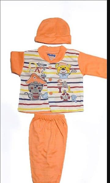 3 Pcs New Born Baby Boy Suits Pack Of 3 cash On delivery 2