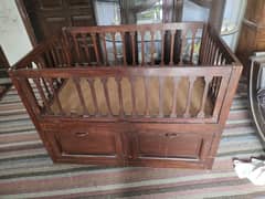 Wooden baby cot