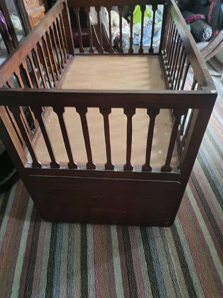 Wooden baby cot 1