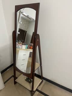 full length mirror with storage shelves