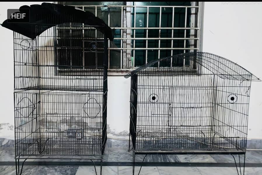 2 Black Birds Cages For Sale! 1