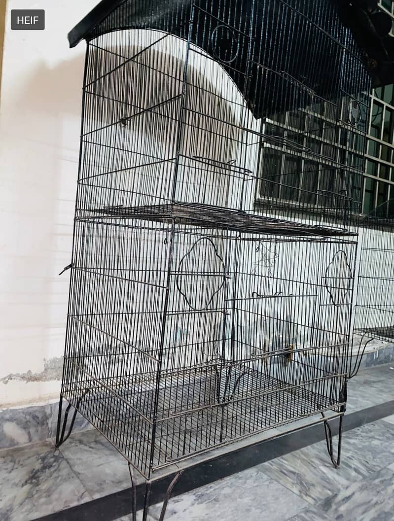 2 Black Birds Cages For Sale! 4