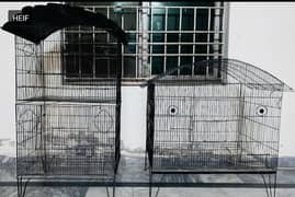 2 Black Birds Cages For Sale