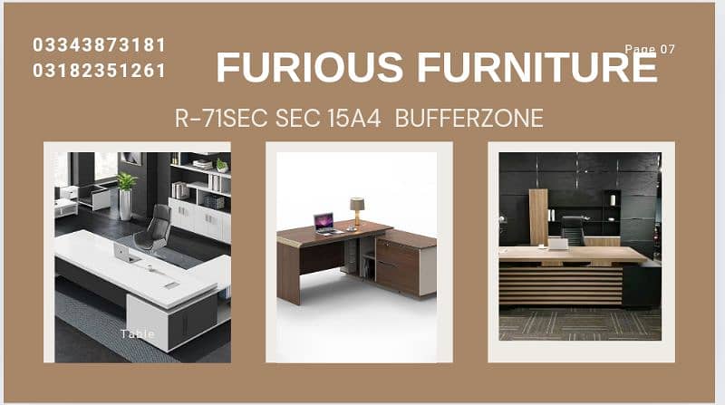 EXECUTIVE TABLES & OFFICE FURNITURE 0