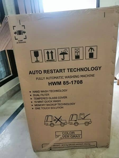 Haier Fully Automatic Washing Machine HWM 85 1708 4