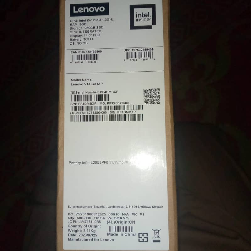 Lenovo V14 G3 IAP 12th Gen Core i5 Processor 8-GB 256-GB SSD Intel In 1