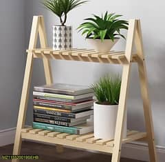 Wooden Plant Stand2 Tier Foldable Flower cash on delivery all pakistan