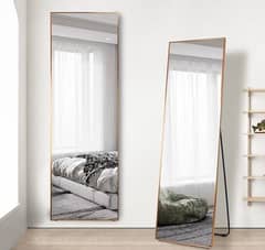 full body wall mirror with standing frame