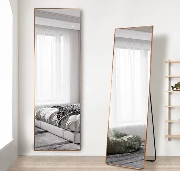 full body wall mirror with standing frame 0