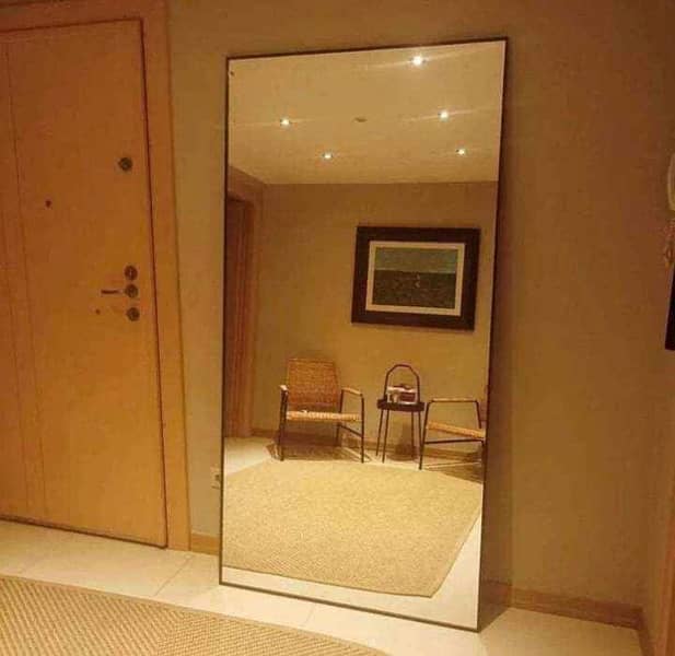 full body wall mirror with standing frame 7