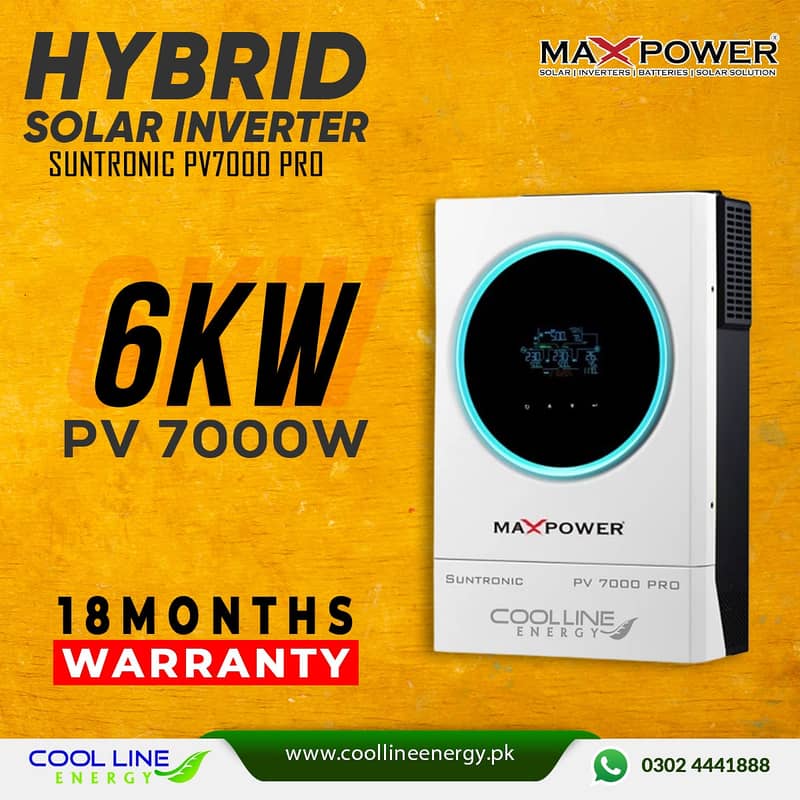 6kw Max Power Hybrid Inverter [ Suntronic pv7000 pro ] 0