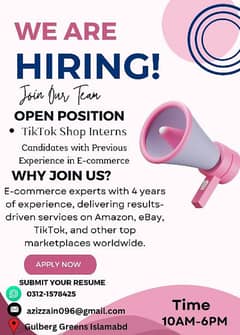Tiktok Shop Internship (Leading To Job)