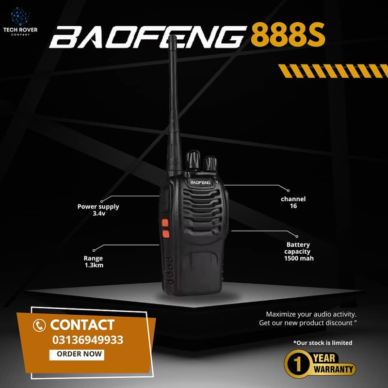 Walkie Talkie | Wireless Set Official Baofeng BF-888s Two Way Radio 0