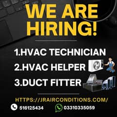 Staff Required For AC Technician/AC Installation /WM