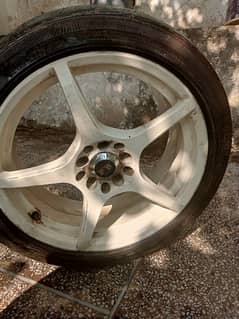 4 alloys Rims with Dunlop tyre for sports car honda civic