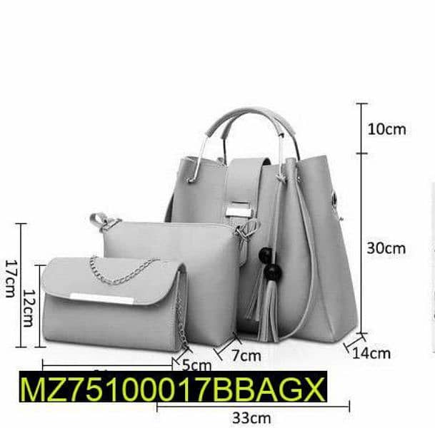 3 pc's women leather handbag 4