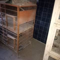 full metal cage for birds with 4 compartment and two big boxs