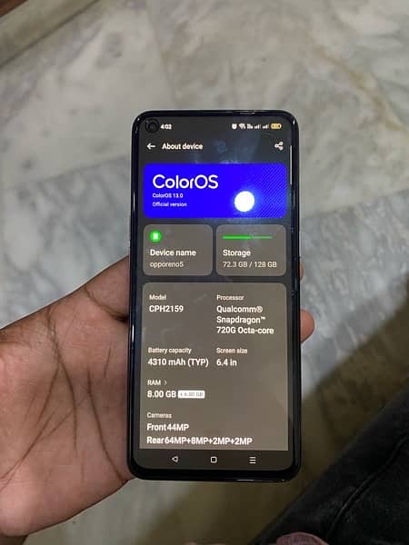 oppo Reno 5 pta approved 8/128 condition 10/9.5 8