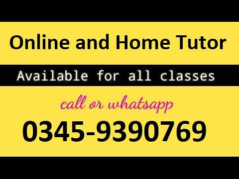 Home Tutions Available for All Classes (0345-9390769) 5