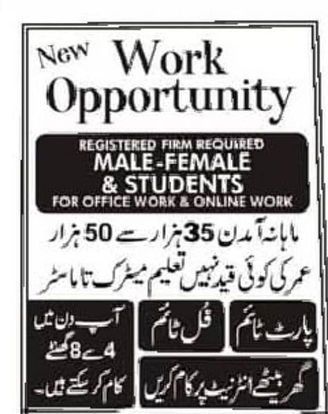 Part time jobs available 0