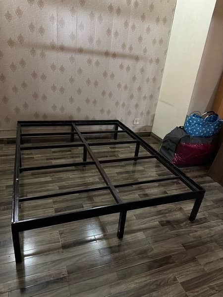 iron bed frame and mattress 2