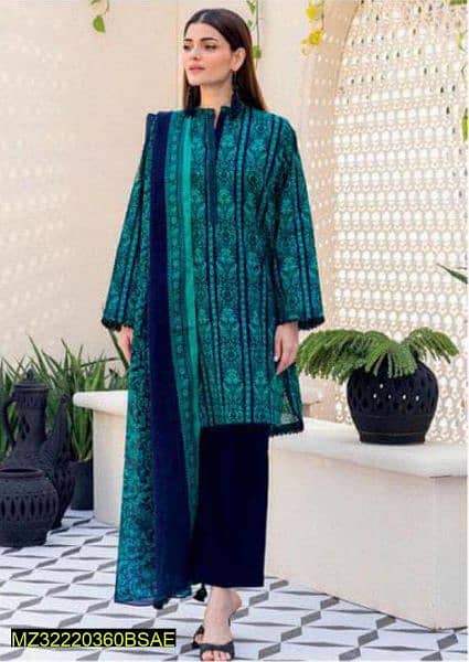 3 piece women unstitched lawn suit 1