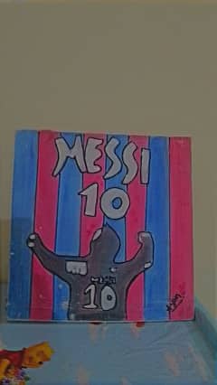 messi 10 painting