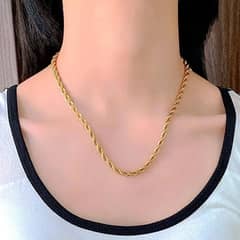Gold platted necklace with free home delivery 0