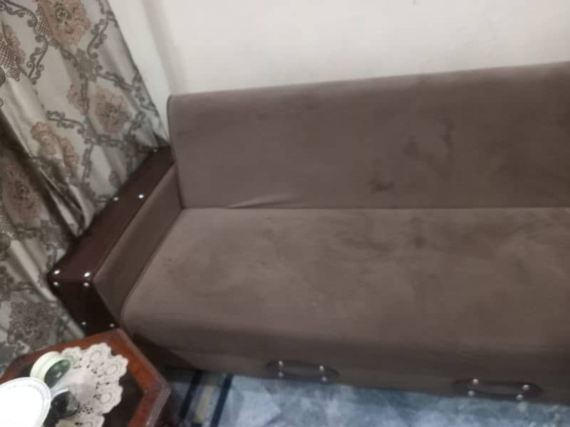 Diamond Velvet sofa cum bed 1