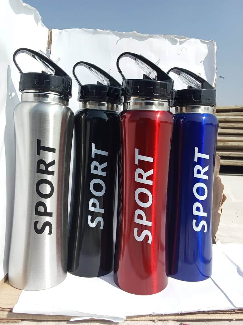 steel slim Water Bottle 750ml Ideal for Gym, School, College, & Sport 9