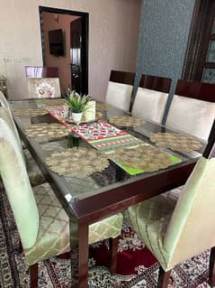 Slightly Used 8 Chairs With Dining Table