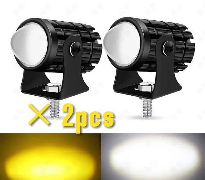 2 PCs LED Fog Light White' Yellow' 1