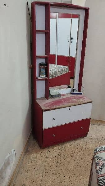 red coloured dressing table 1