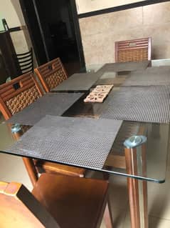 Dinning Table with Six Chairs (Price Negotiable)
