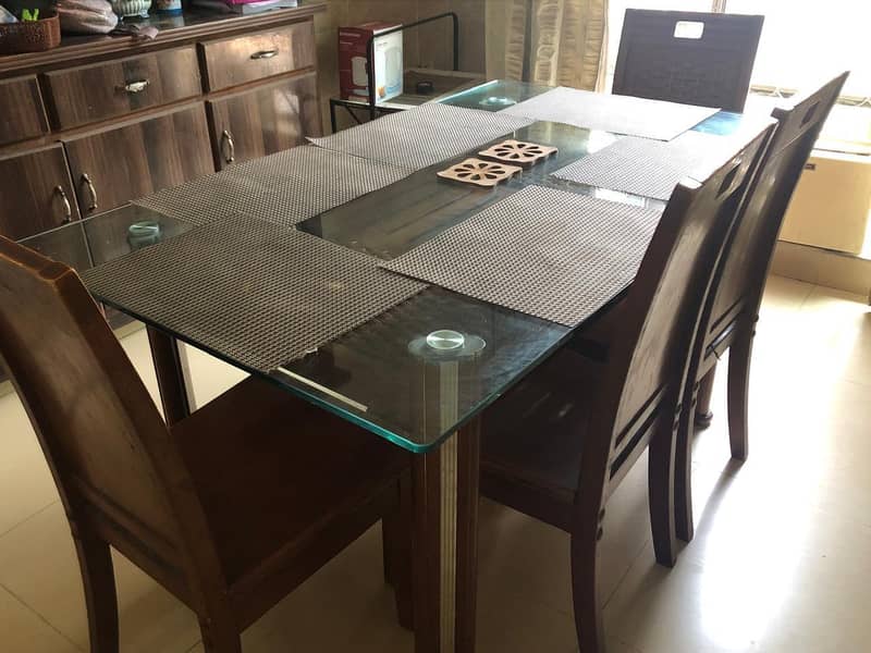 Dinning Table with Six Chairs (Price Negotiable) 2