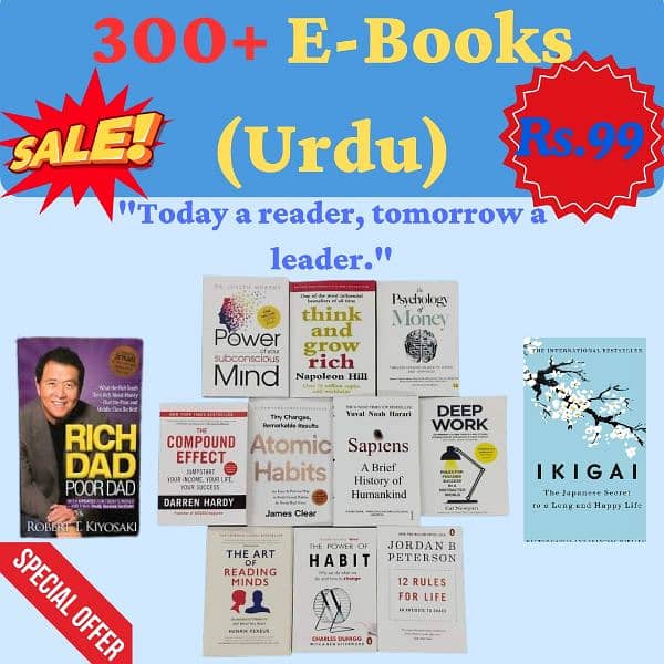 Books Sale offer 300+ books in just Rs. 100 0