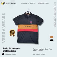 Tommy collar T-shirt for men's