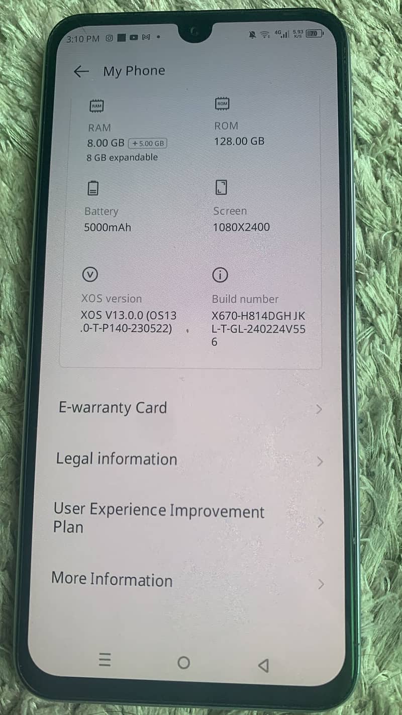 128GB Infinix note 12 G96 6