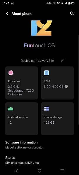 Vivo V21 e 10/10 condition 7