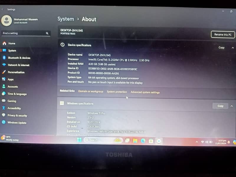 Toshiba Portege R830 Laptop For Sale 7