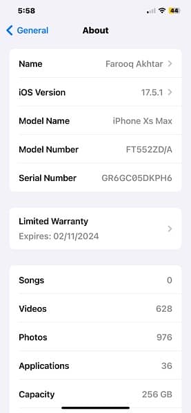 iphone xs max 256 PTA Approved Dual SIM Golden Color for SALE 5
