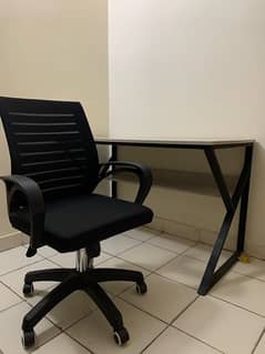 study table and chair