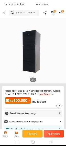 Haier e star 306 glass door 3