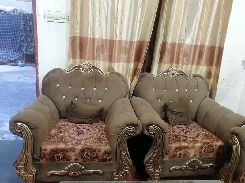 5 seater sofa set with dewan 1