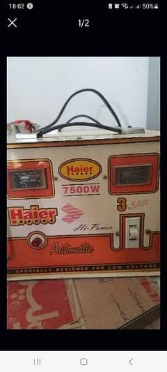 I want to sell my stabilizer 7500watt haier company