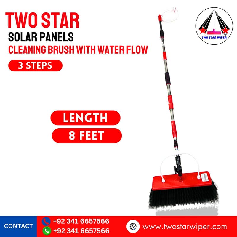 Solar plates Cleaning brush/Two Star Solar penal Cleaning Brush/ 4