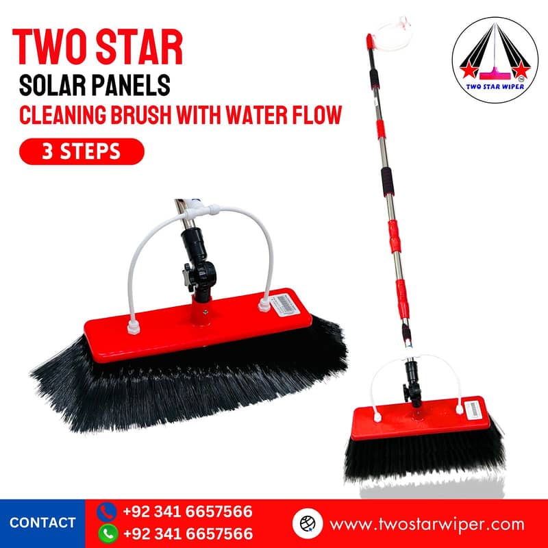 Solar plates Cleaning brush/Two Star Solar penal Cleaning Brush/ 10